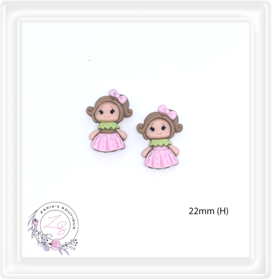 ⋅ Little Maids ⋅ Flatback Resin Bow Embellishments ⋅ 2 pieces