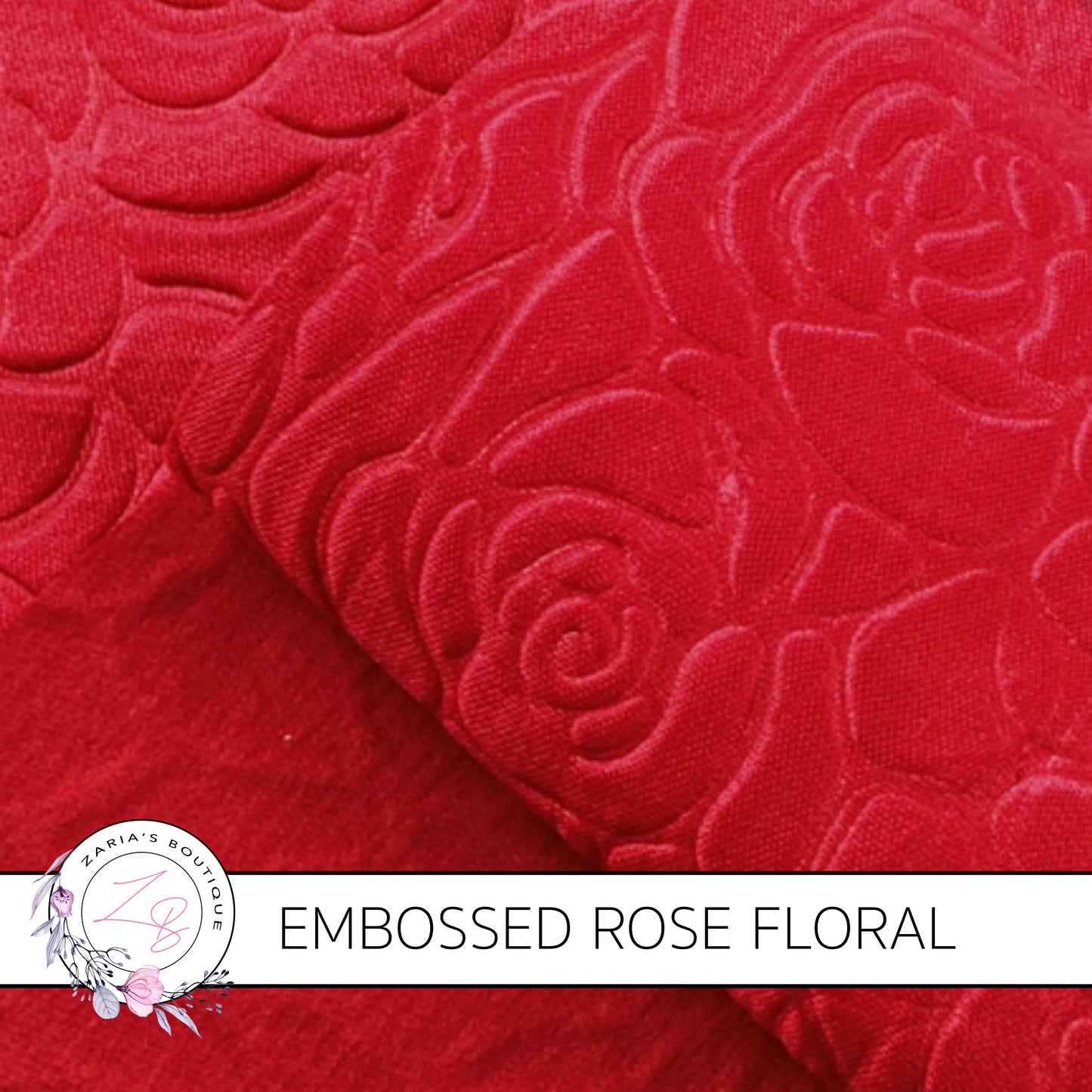 Embossed Red Floral  ~ 0.90mm