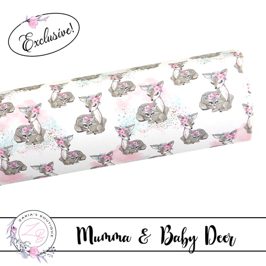 ⋅ Mumma & Baby Deer ⋅ Exclusive Design ⋅ Silky Smooth Vegan Faux Leather
