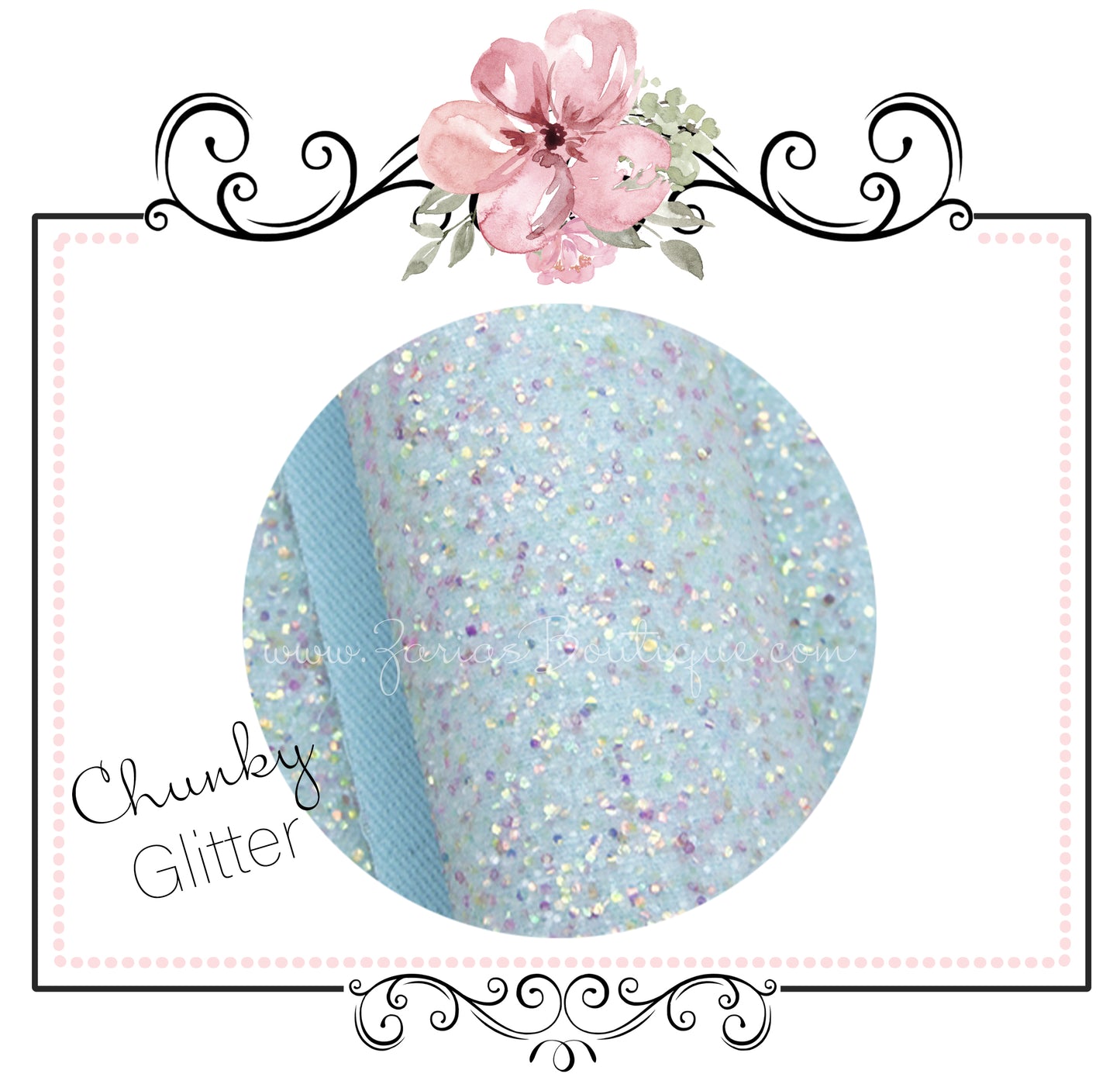 Fairy Dust Pretty In Blue ~ Glitter Canvas Craft Fabric Sheets