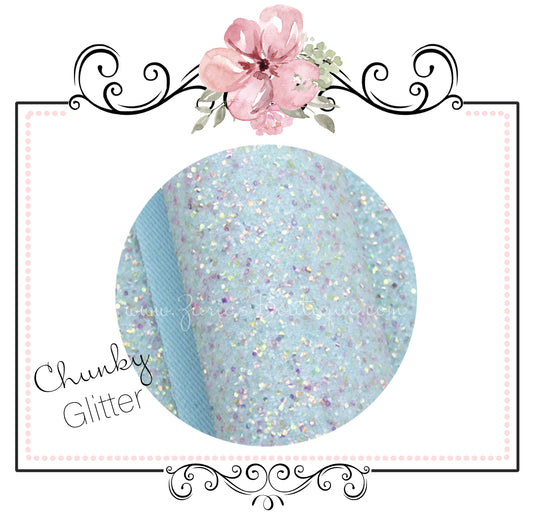 Fairy Dust Pretty In Blue ~ Glitter Canvas Craft Fabric Sheets