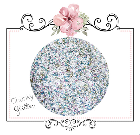 Fairytale Blue Lake ~ Glitter Canvas Craft Fabric Sheets ~ 0.95mm