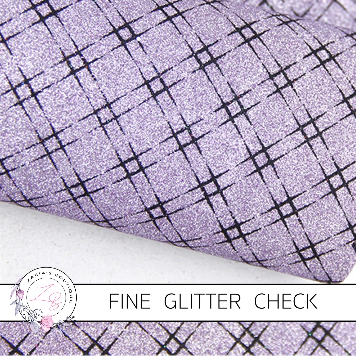 Purple ~ Fine Glitter Check  ~ 0.63mm