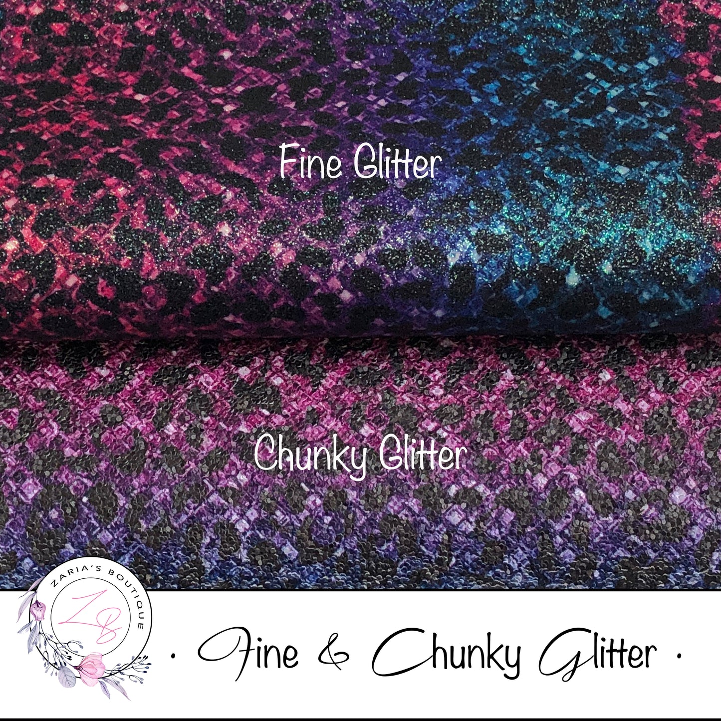 Fine & Chunky Glitter ~ Multi-Colour Black Spots