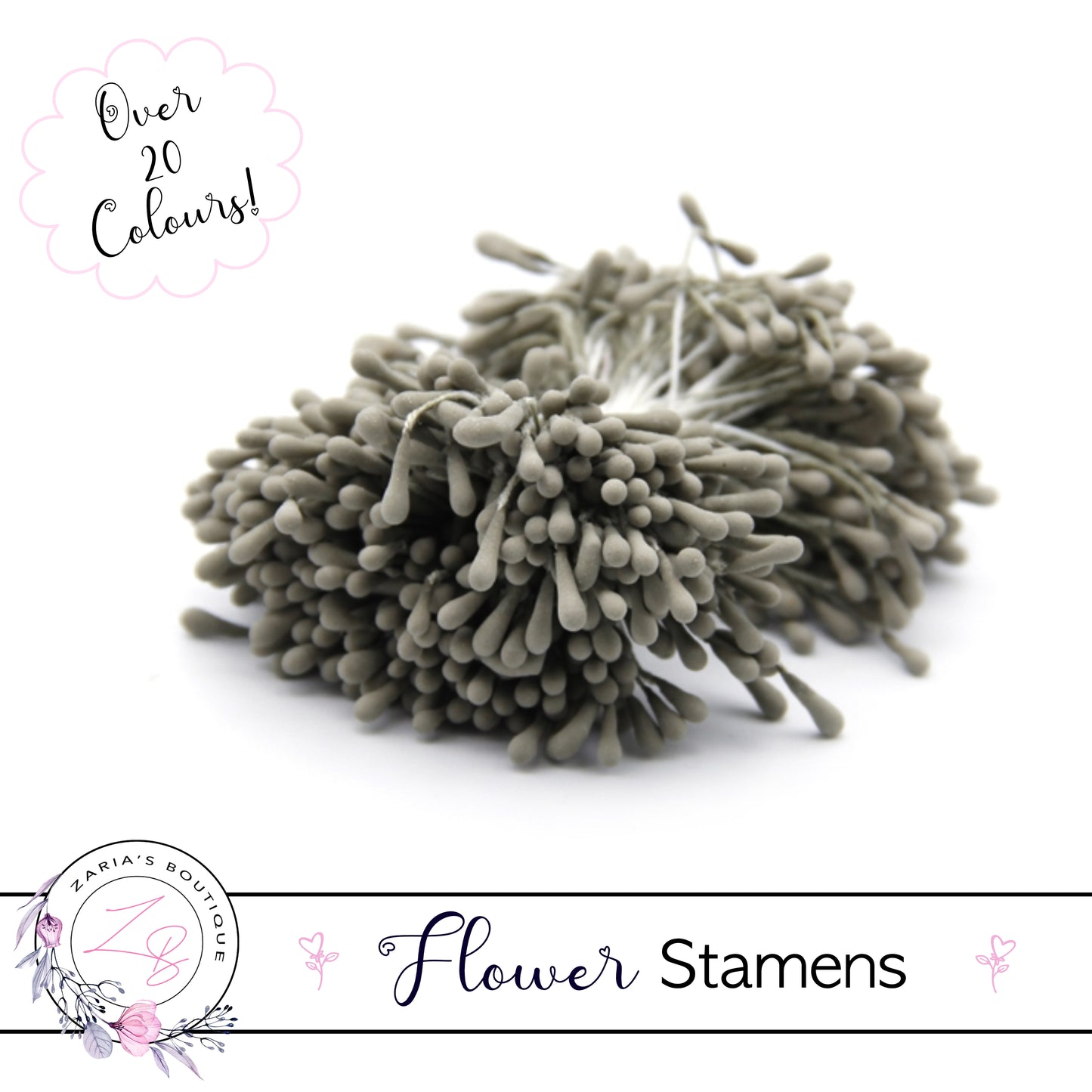 Flower Stamens ⋅ Grey ⋅