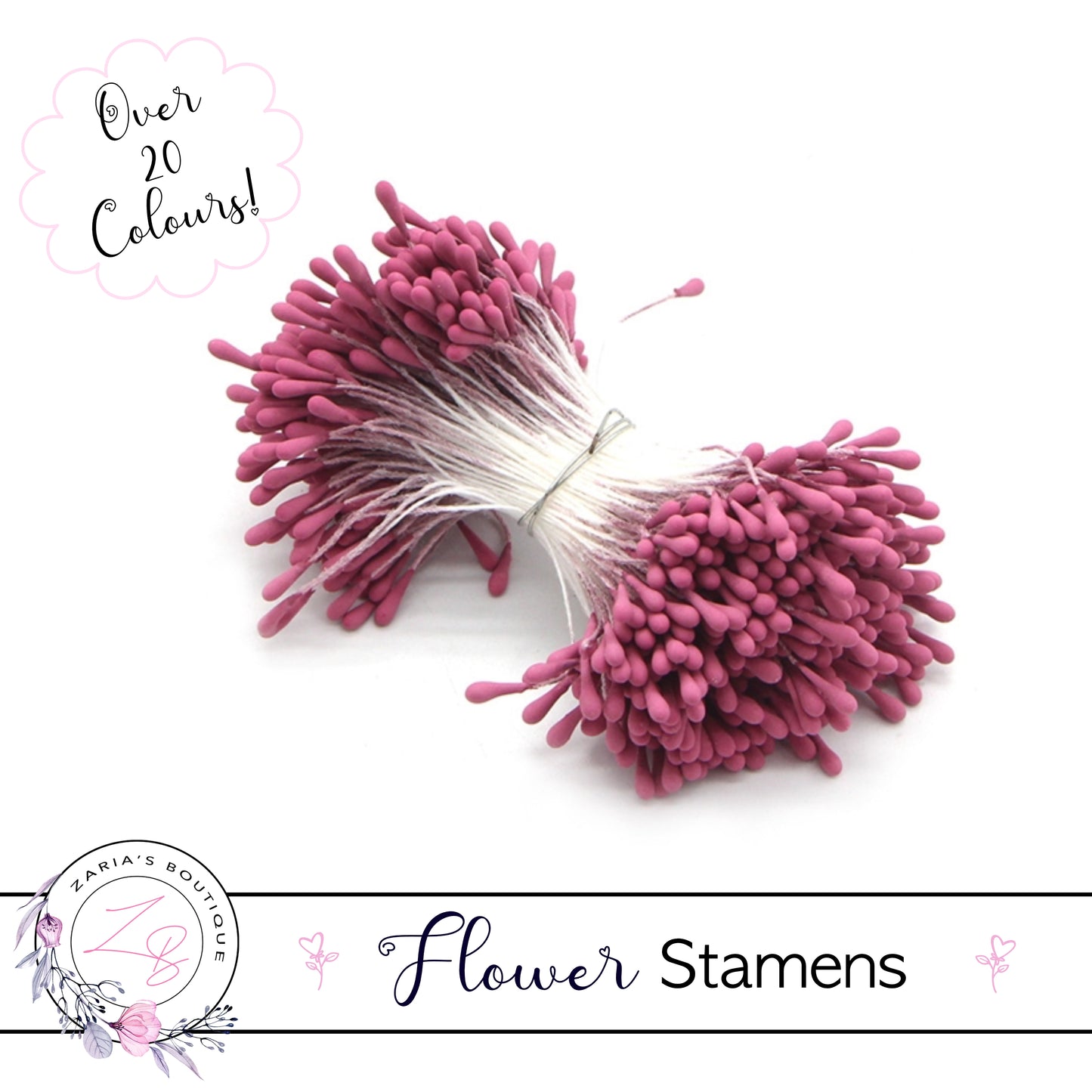 Flower Stamens ⋅ Raspberry Pink ⋅