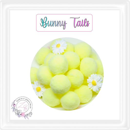 ⋅ Bunny Tails ⋅ 25mm Pom Poms ⋅ Lemon Yellow ⋅ Easter Embellishment ⋅ 10 pieces ⋅