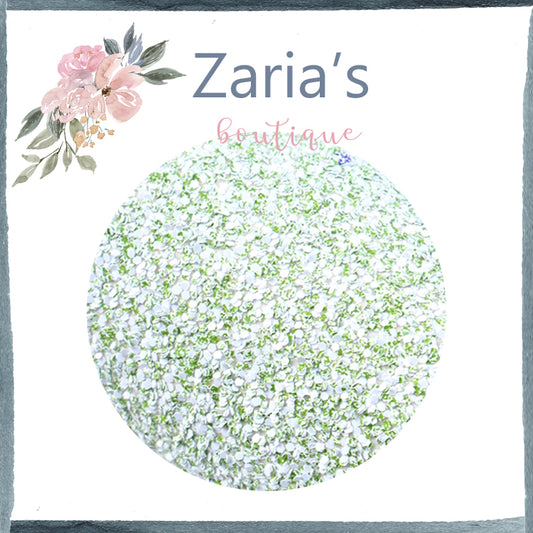 Frosted Green ~ Chunky Glitter Faux Leather Fabric Sheets ~ 20x34cm