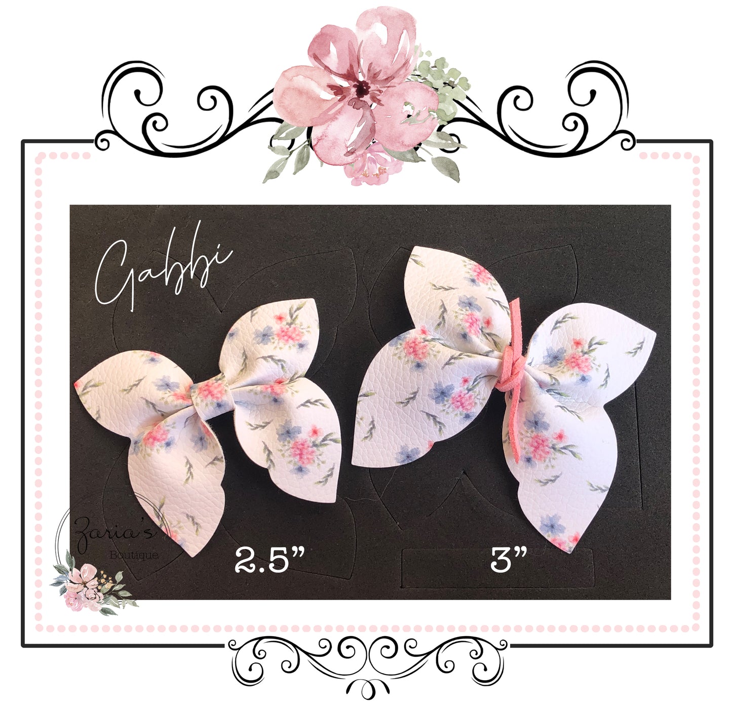 Gabbi Bow Die ~ Two Sizes Available ~ 2.5 & 3" OR 3.5 & 4"