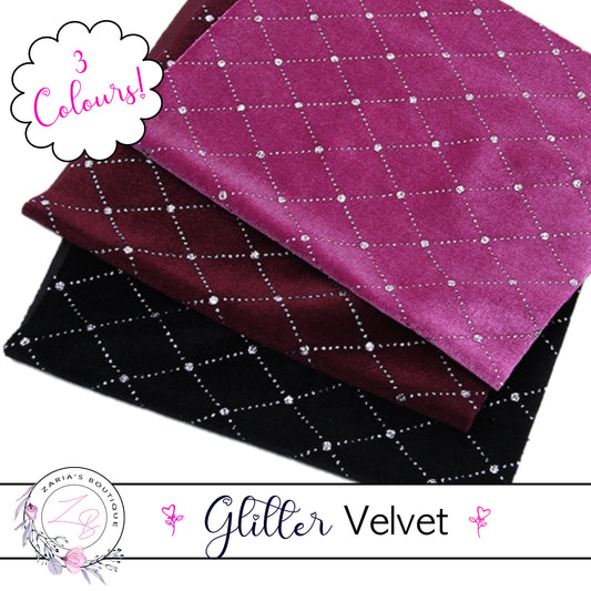 • Glitter Encrusted Velvet • 3 Colours