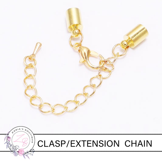 Bracelet/Necklace Lobster Clasp Connectors with chain adjustment - Gold
