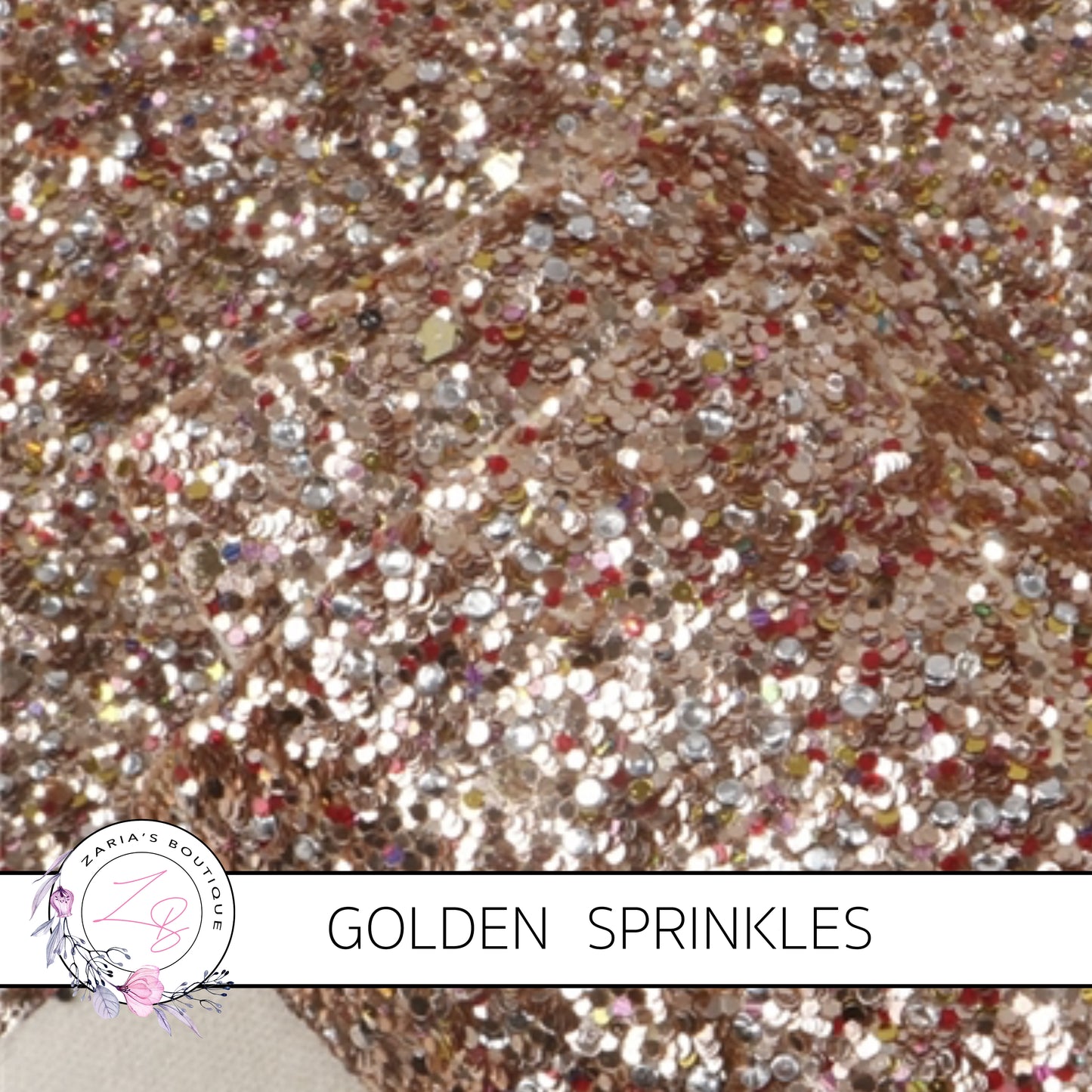 Chunky Sparkle Glitter • Golden Sprinkles Rose • 1.14mm
