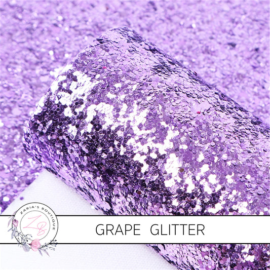 Grape Purple ~ Medium Glitter Craft Fabric Sheets