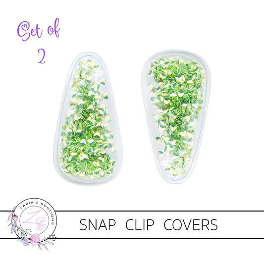 Shaker Snap Clip Covers - Green Diamonds - Pack of 2