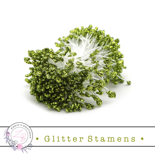 Glitter Flower Stamens ⋅ Green ⋅