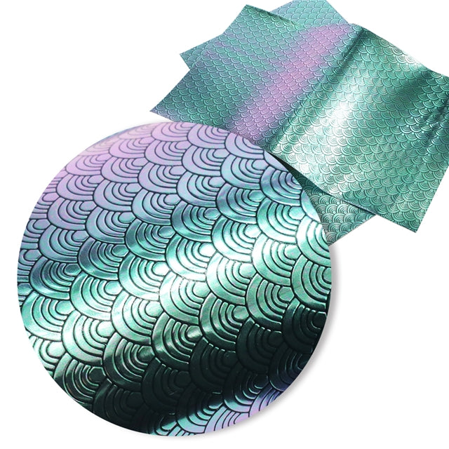 Mermaid Scales • Holographic Vegan Faux Leather
