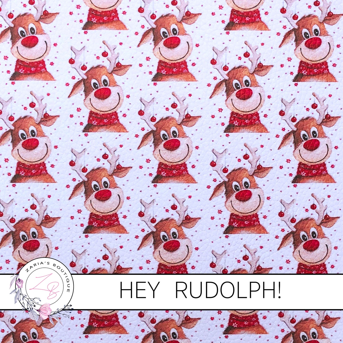 Rudolph Christmas Ribbon ~ 22mm Grosgrain