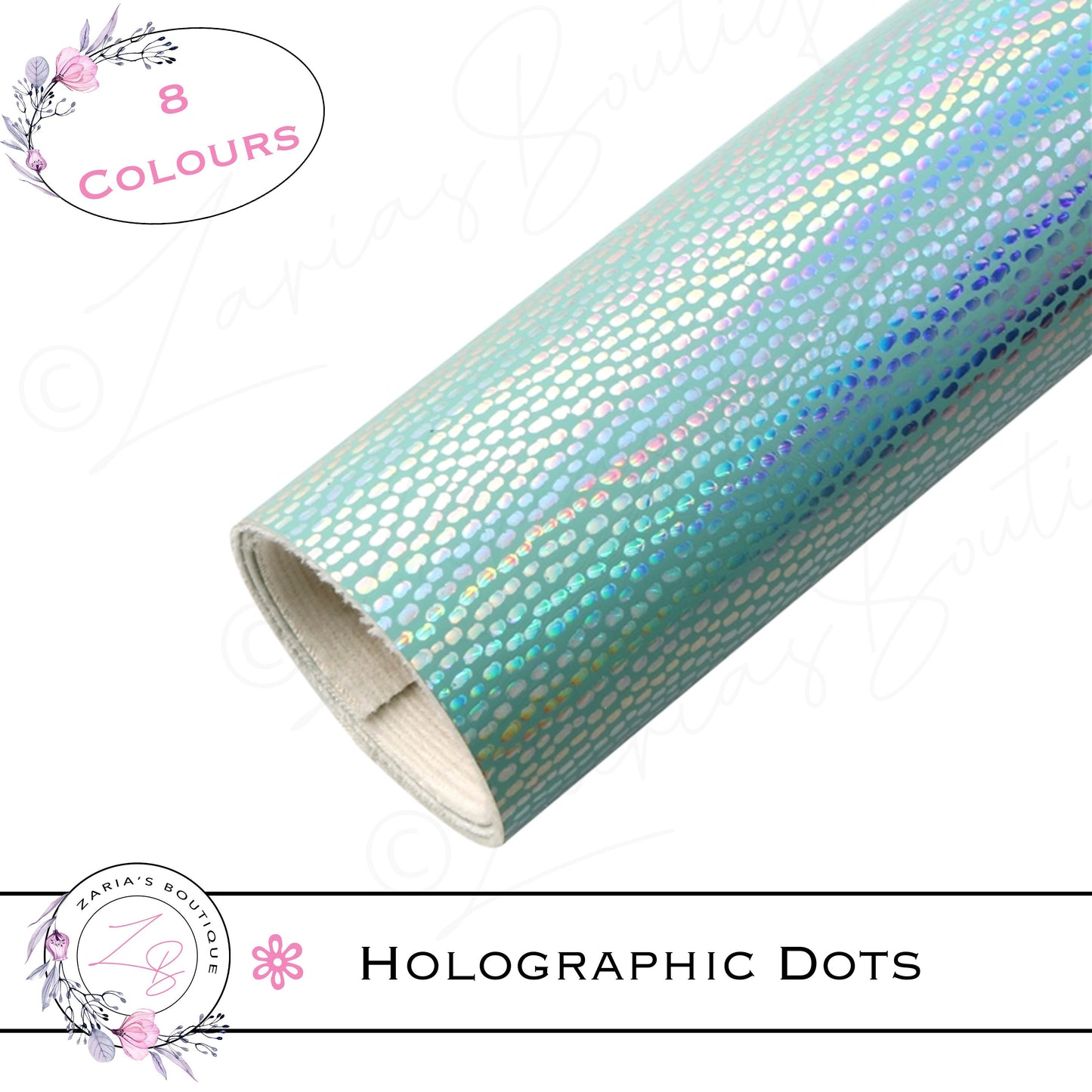⋅ Holographic Confetti Dots ⋅ Vegan Faux Leather ⋅ Light Purple ⋅