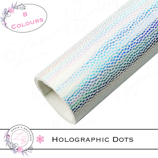 ⋅ Holographic Confetti Dots ⋅ Vegan Faux Leather ⋅ White ⋅
