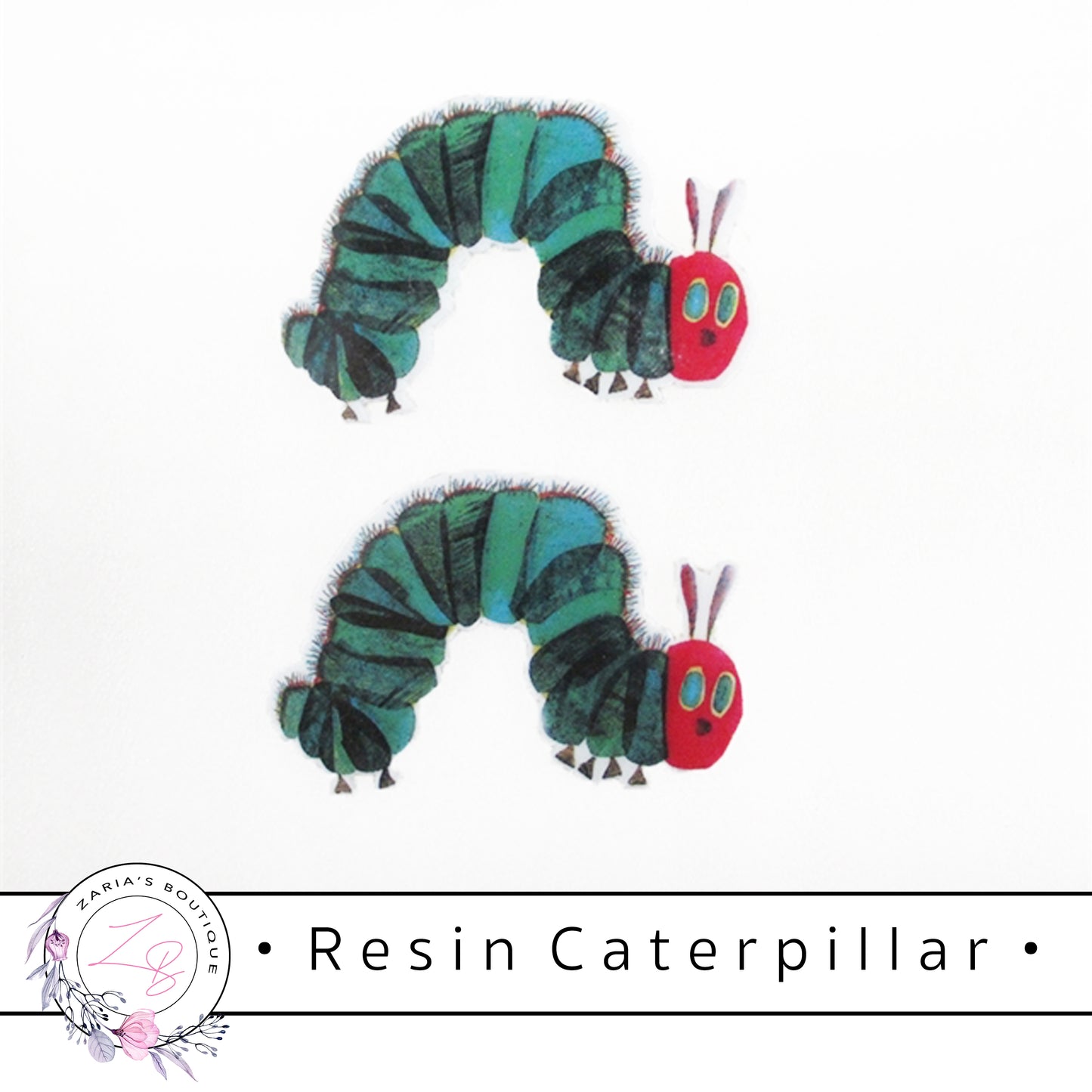 ⋅ Caterpillar ⋅  Flatback Planar Resins x 2