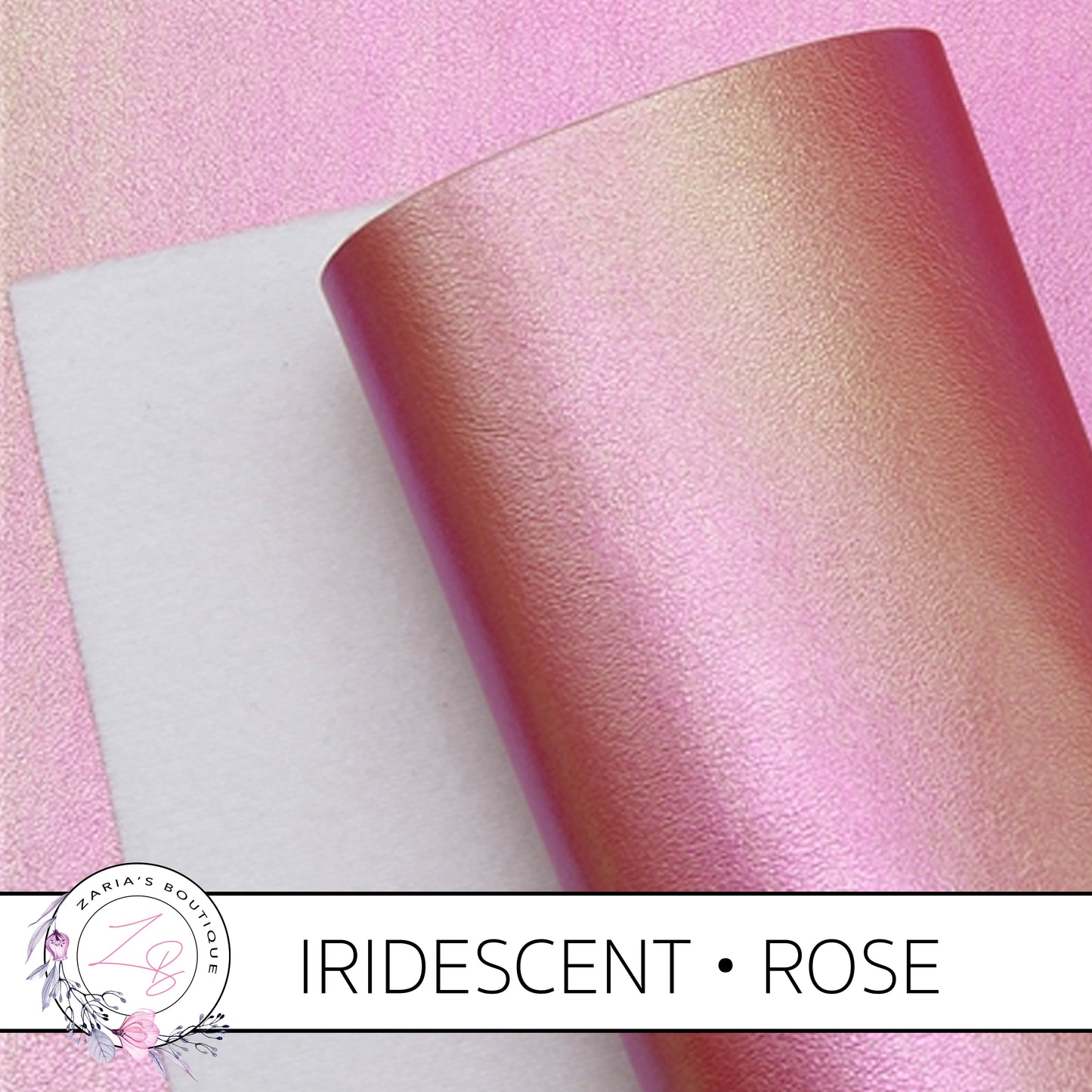⋅ Rose Pink Pearl AB  ⋅ Iridescent Smooth Vegan Faux Leather ⋅
