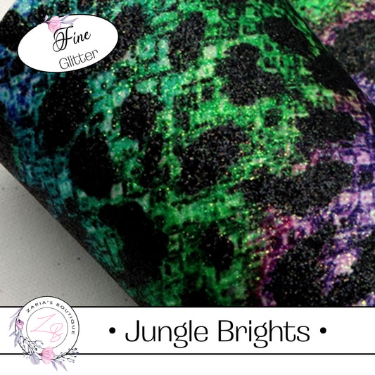 Jungle Brights • Fine Glitter Bow & Earring Leatherette