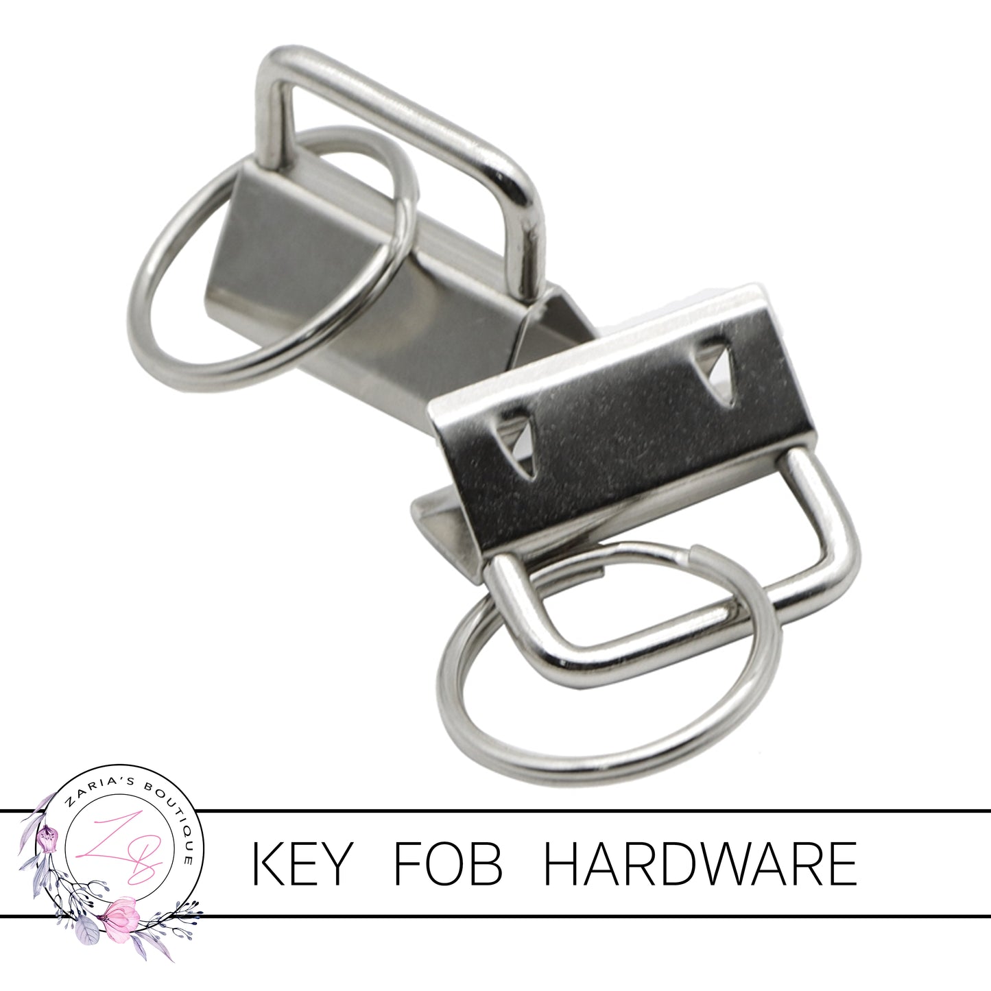 Key Fob Keyring Clip Hardware ~ Silver 25mm ~ 5, 10 or 20 Piece Packs