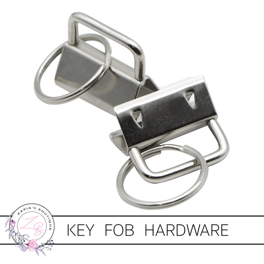 Key Fob Keyring Clip Hardware ~ Silver 25mm ~ 5 pieces