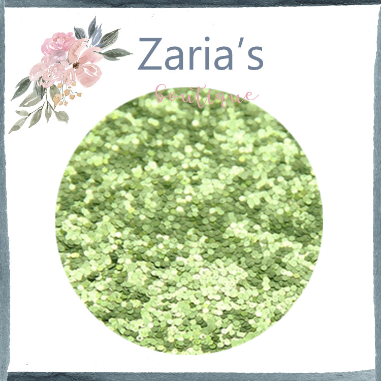 Kiwi Green ~ Medium Glitter Faux Leather Fabric Sheets