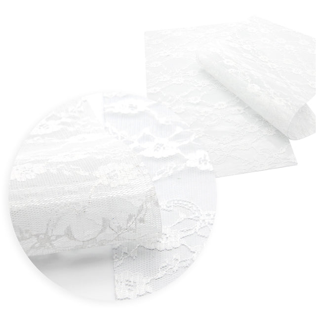 ⋅ TRANSPARENT White Lace PVC Bow Craft Fabric