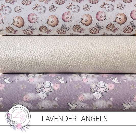 Christmas Lavender Angels & Baubles Faux Leather Designer Multi-Pack