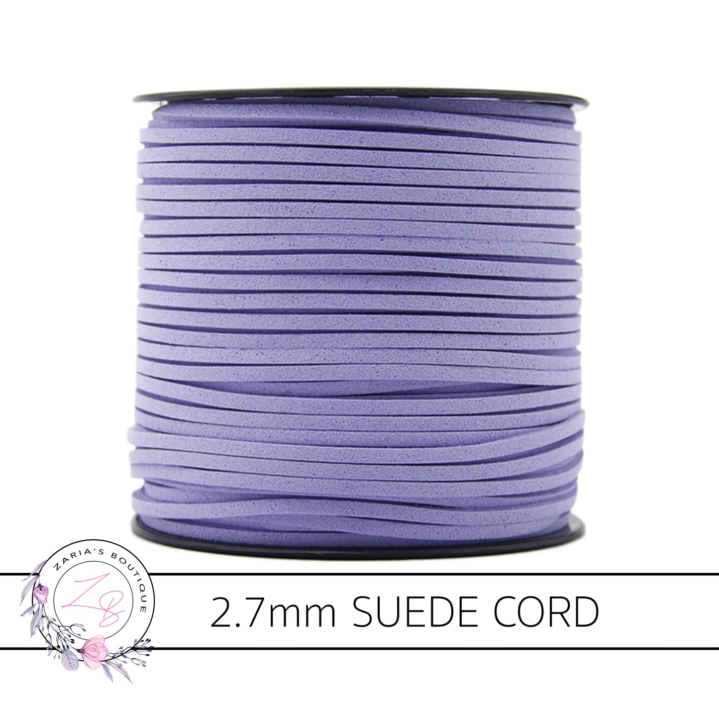 Faux Suede Cord ~ 2.7mm ~ Light Purple ~ 5 Metres
