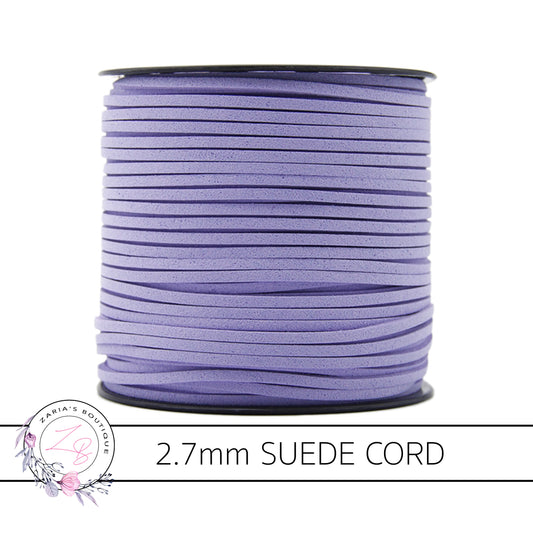 Faux Suede Cord ~ 2.7mm ~ Light Purple ~ 5 Metres
