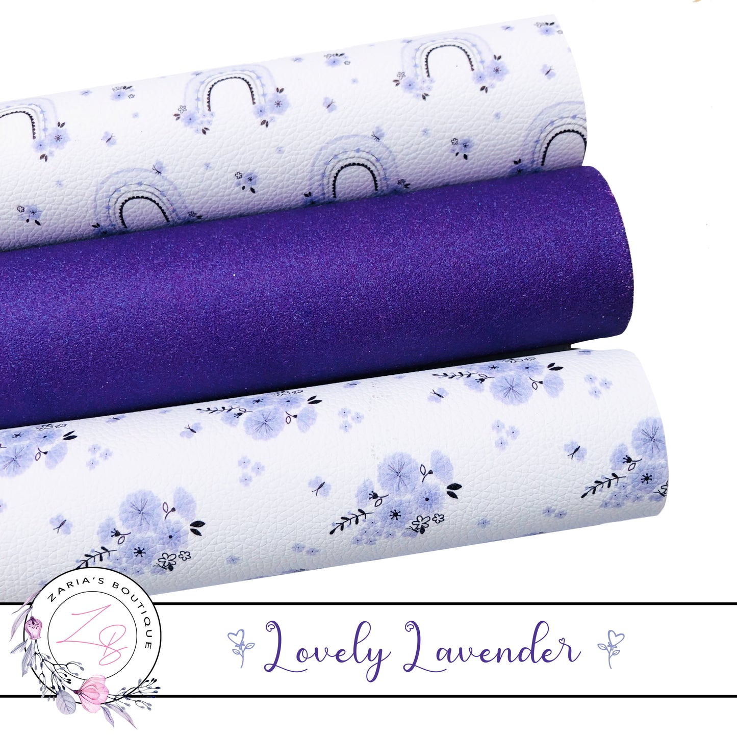 Lovely Lavender Vegan Faux Leather  ⋅ Single Sheets or 3 Piece Set