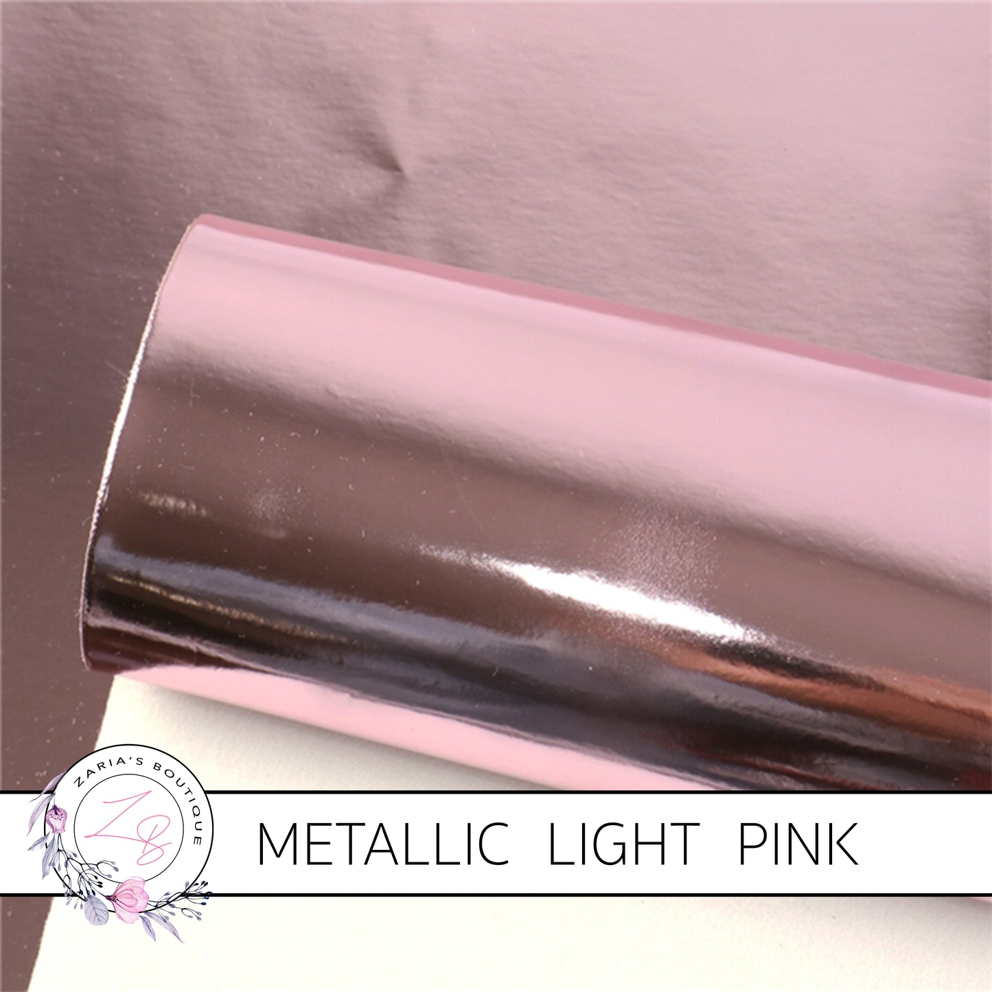 Metallic Shiny Mirror ~ Hot Pink ~ Faux Leather Sheets