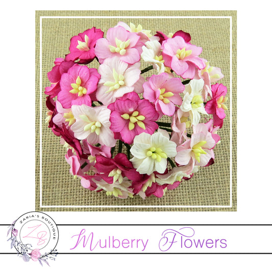 Mulberry Paper Flowers ~ Apple Blossoms ~ 20-25mm