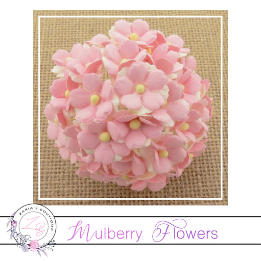 Mulberry Flowers ~ Sweetheart Blossom ~ Two-Tone Baby Pink ~ 15mm