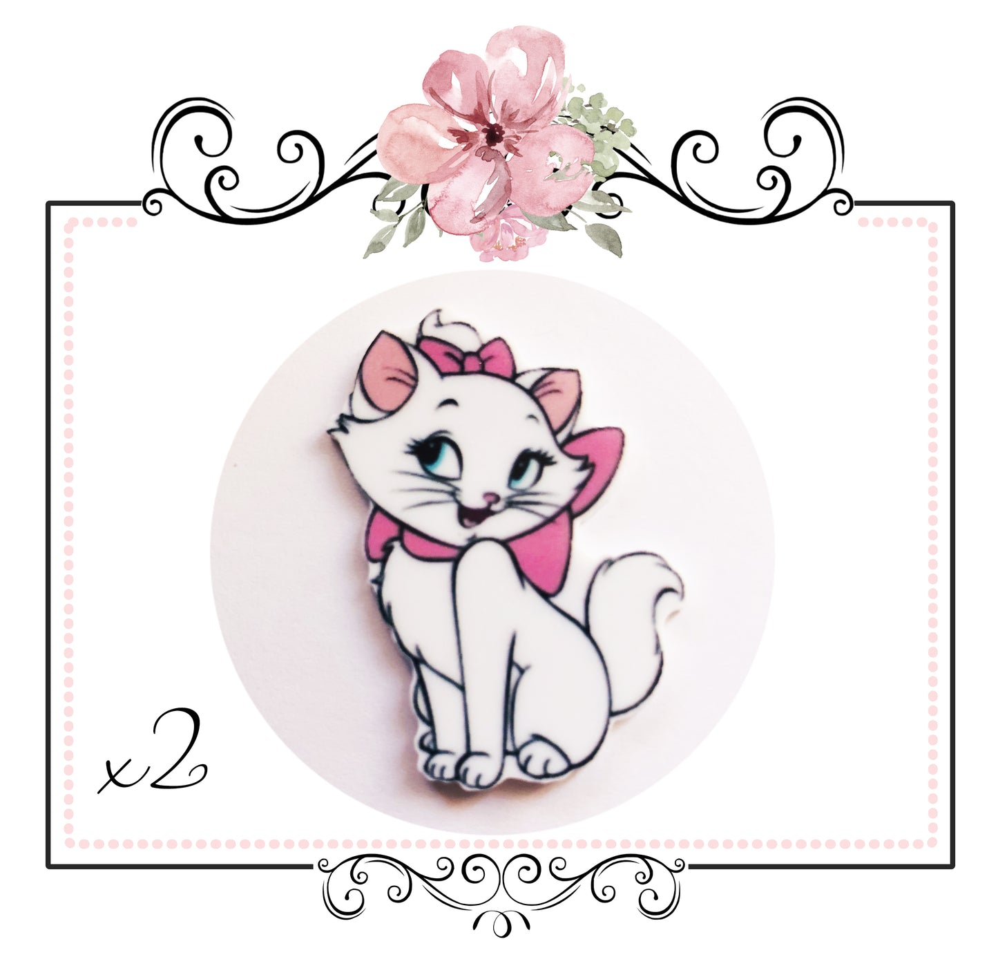 Cute Kitty Cat Resin Embellishment x 2 pieces