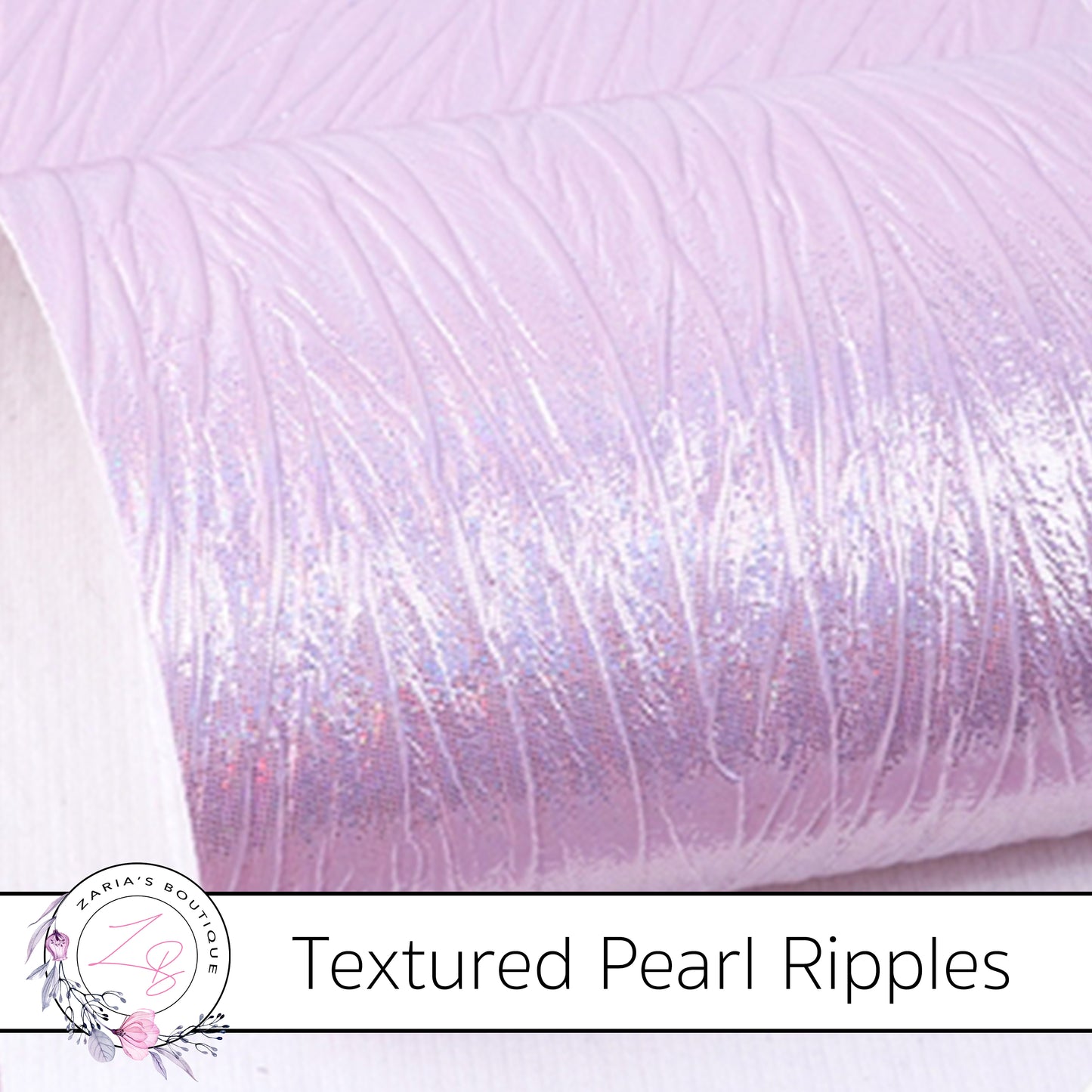 Ripples ~ Purple Mauve Pearl Textured Faux Leather