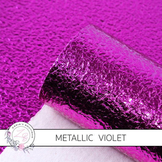 METALLIC ~ Violet Grain Faux Leather