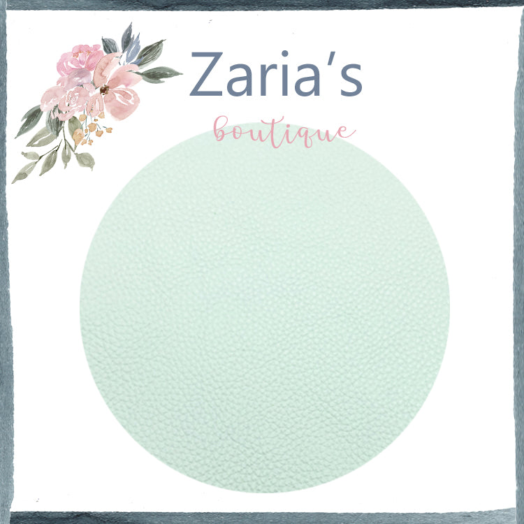 Pebble Grain |  Mint Green Faux Leather Craft Fabric Sheets