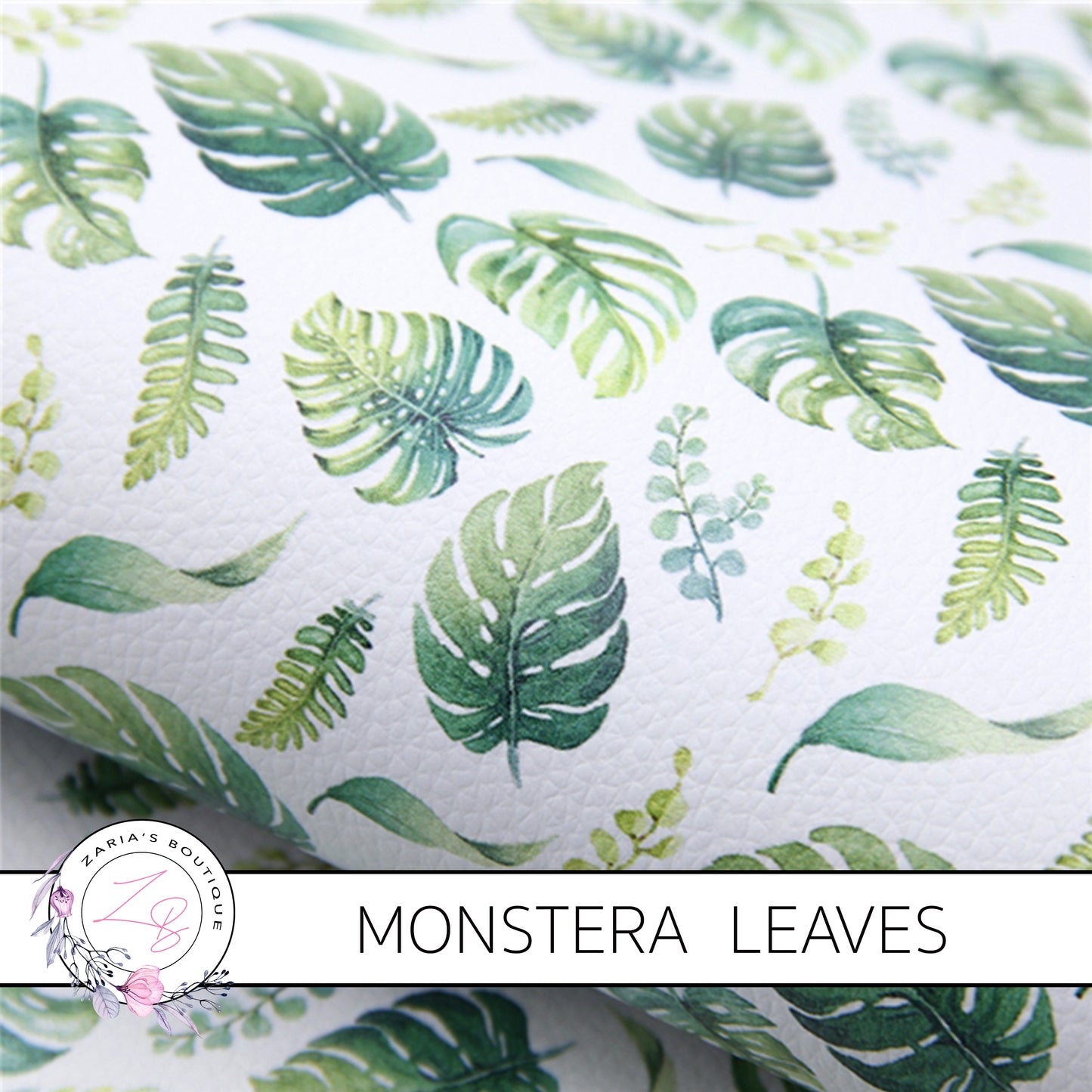 Monstera Leaf ~  Chunky Patterned Glitter