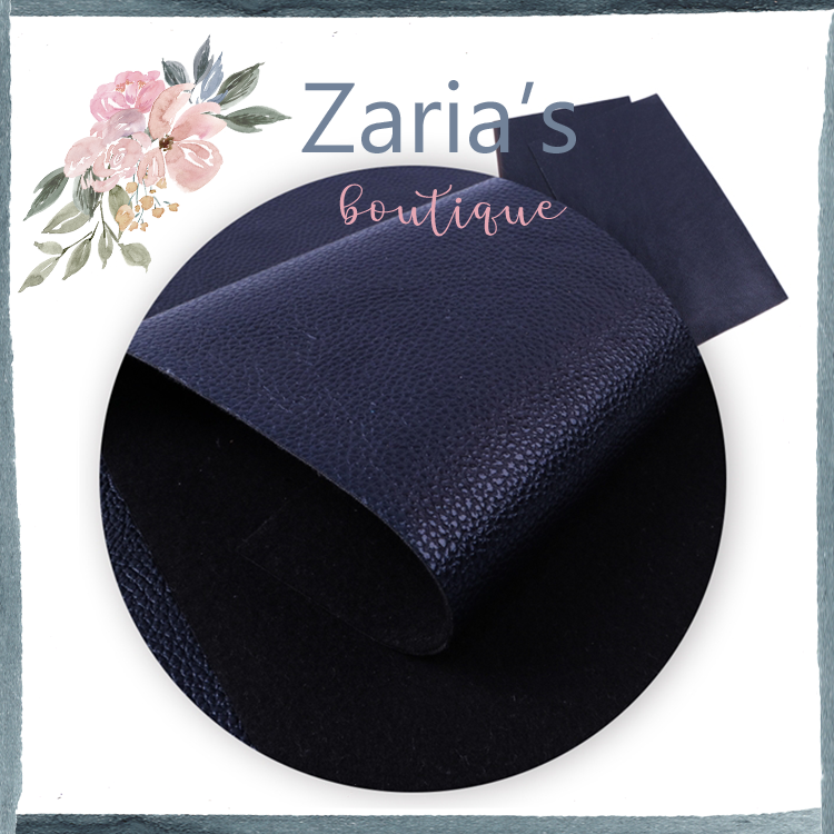 Pebble Grain | Navy Blue | Faux Leather Litchi Leatherette PU Vinyl ~ 1.07mm