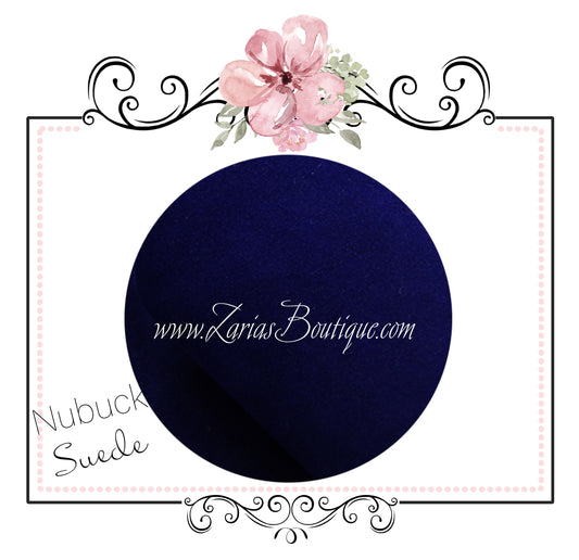 Luxe DOUBLE SIDED Suede Nubuck Faux Leather Sheets ~ Navy Blue ~ 1.02mm