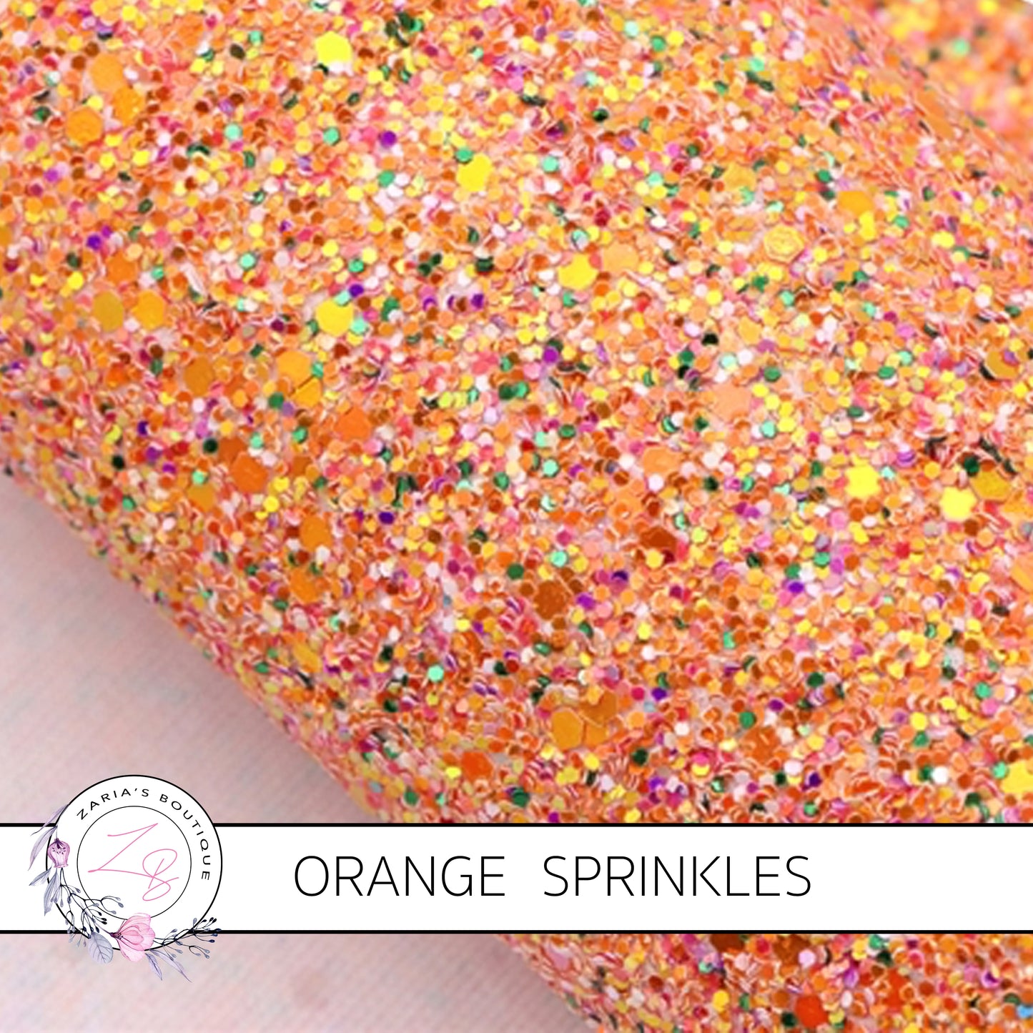 • Orange Sprinkles • Chunky Glitter