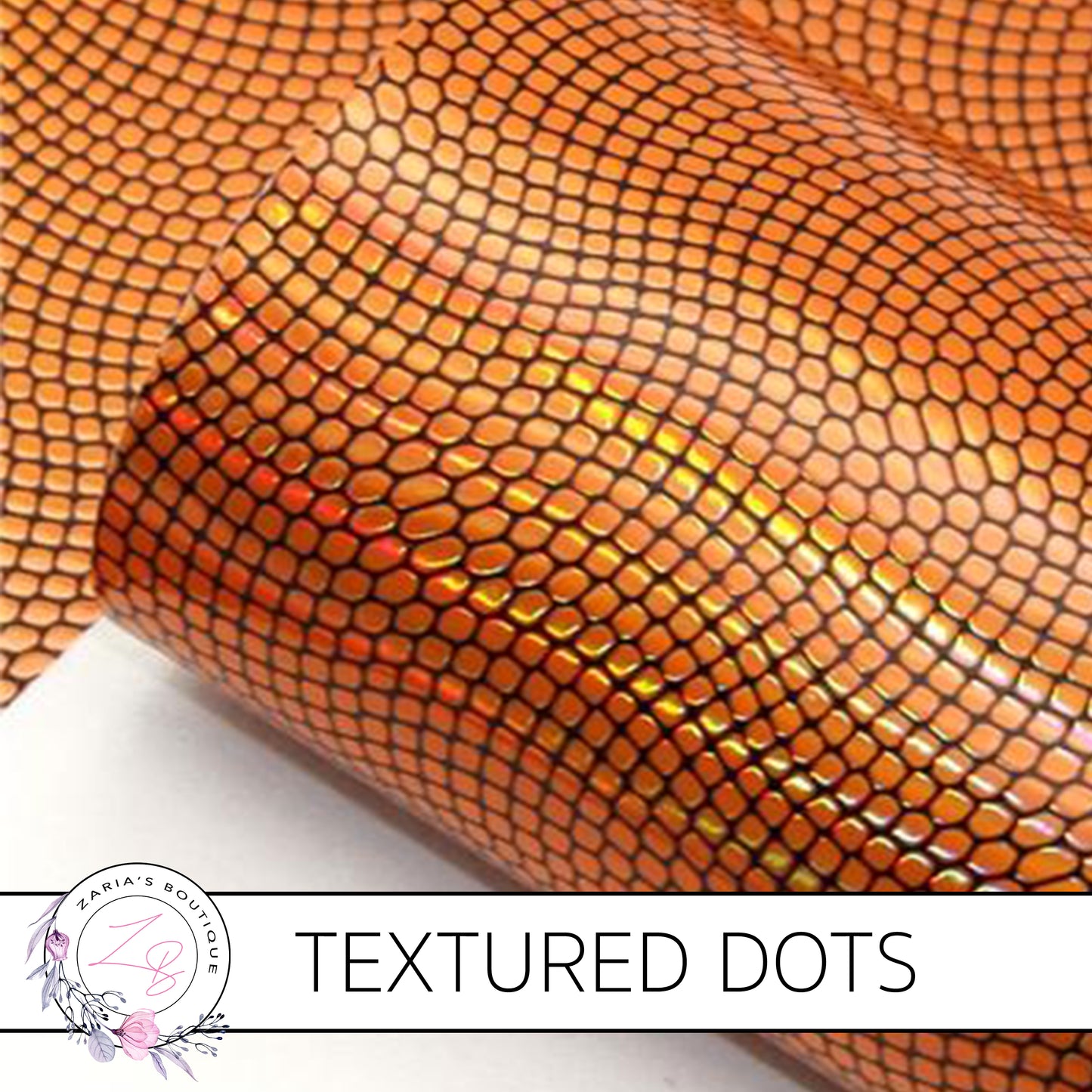 Textured Orange Dot Design • Faux Leather