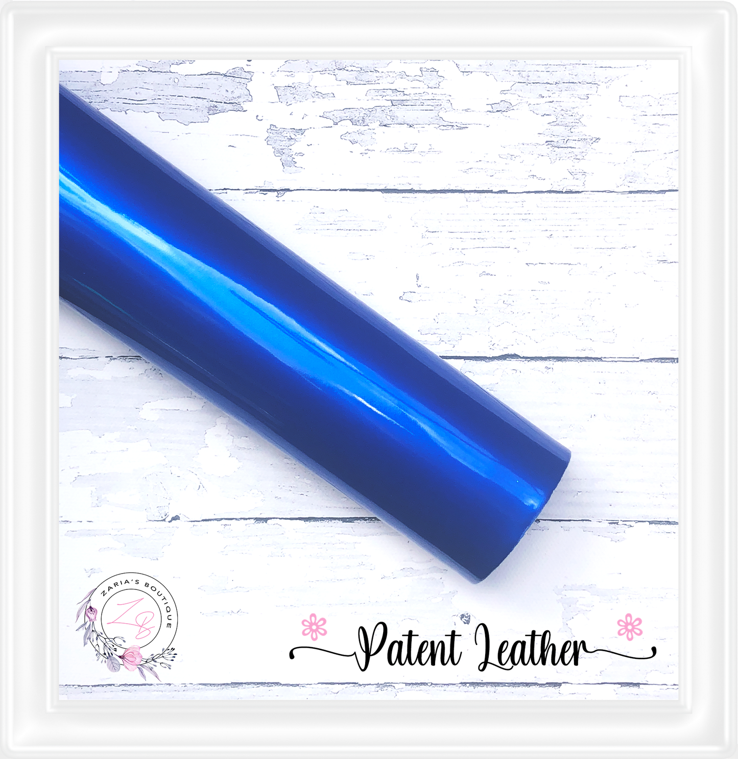 ⋅ Patent Leather ⋅ Smooth & Glossy Vegan PU Leatherette ⋅ Royal Blue  ⋅