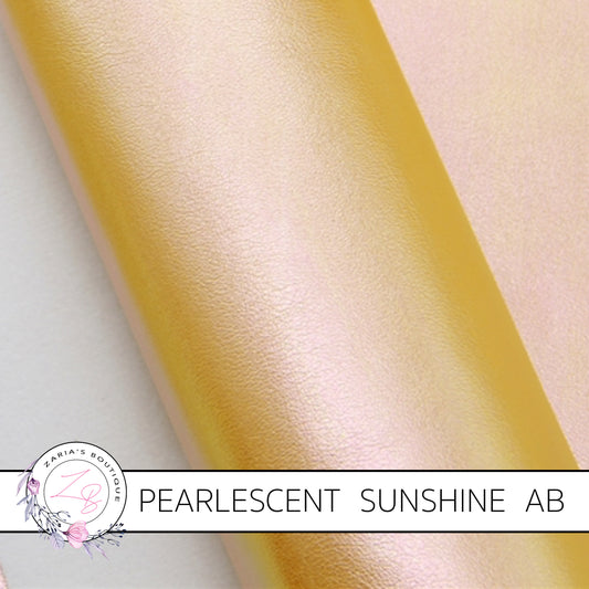 Pearlescent Faux Leather ~ Sunshine Yellow AB ~ 1mm