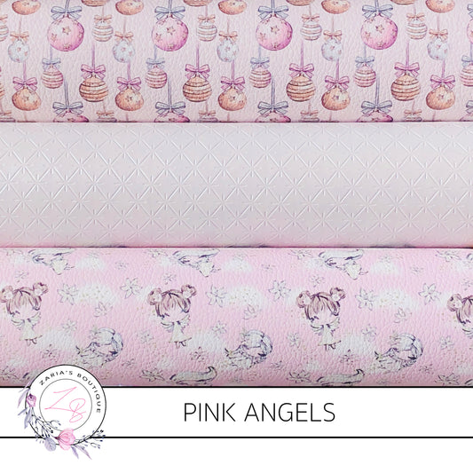 Christmas Pink Angels Faux Leather Designer Multi-Pack
