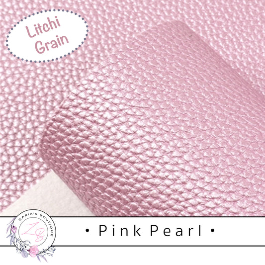 Pink Pearl Faux Leather • Vegan Pebble Grain